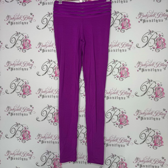 Cute booty lounge leggings pockets on back purple heart holographic logo scrunch - Picture 1 of 11